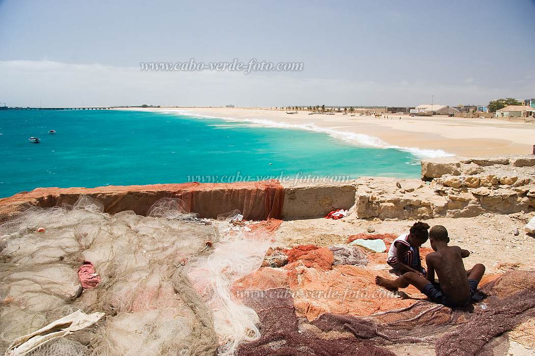 Maio : Vila do Maio : rede de pesca : Landscape SeaCabo Verde Foto Gallery