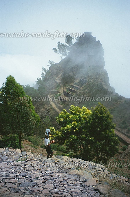 Santo Anto : Losna : caminho vizinal nevoeiro : Landscape MountainCabo Verde Foto Gallery