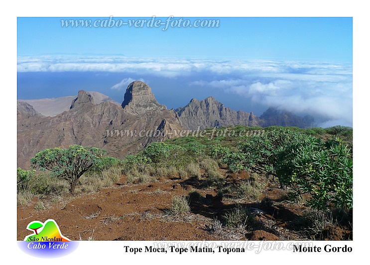 So Nicolau : Monte Gordo : vista :  tope moca, tope matin, topona : Landscape MountainCabo Verde Foto Gallery