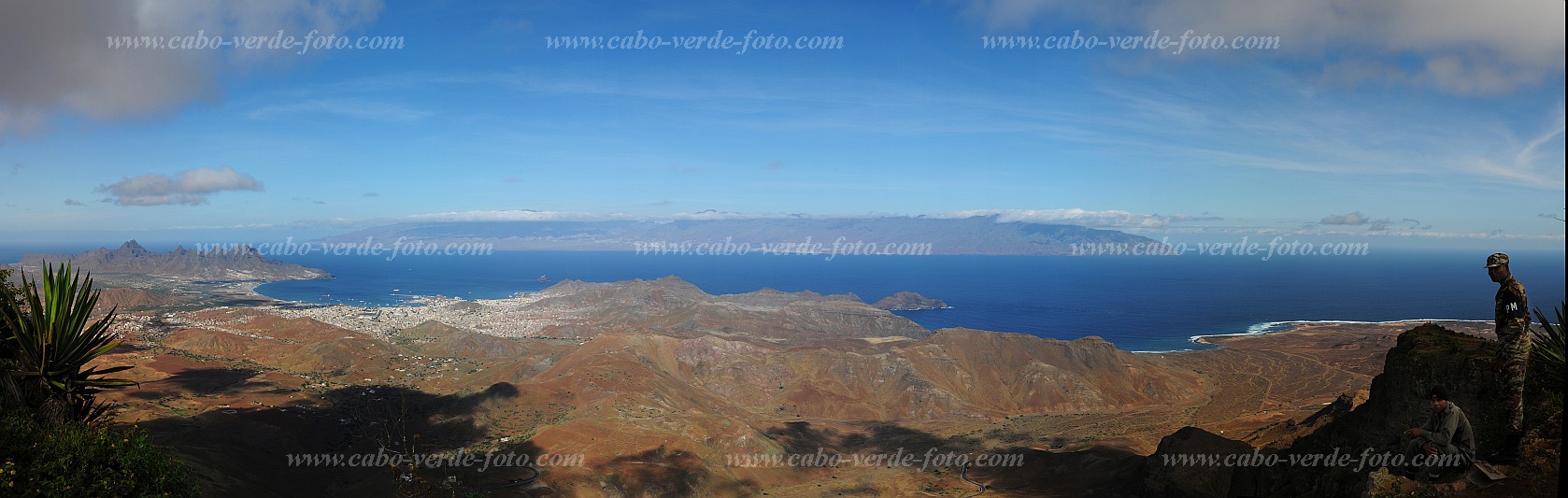 So Vicente : Monte Verde : view on Mindelo town : LandscapeCabo Verde Foto Gallery